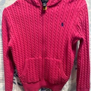 Polo by Ralph Lauren Pink Cable Knit Jacket